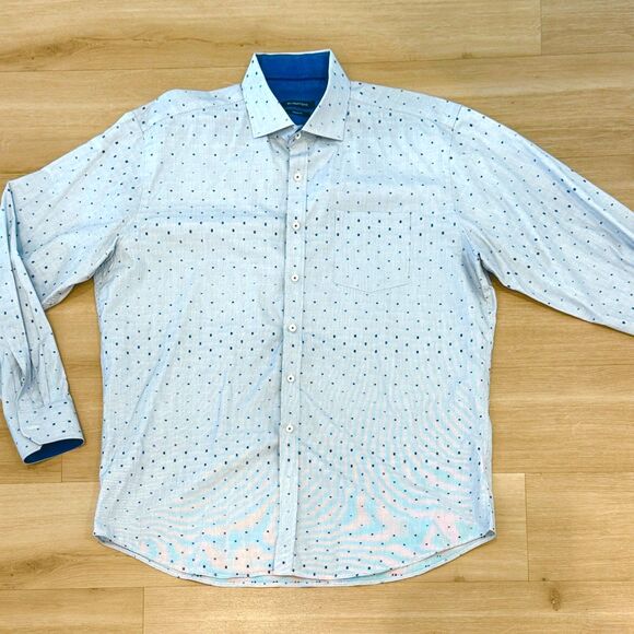 Bugatchi Men's Classic Fit Button Down Dress Shirt - Picture 3 of 6